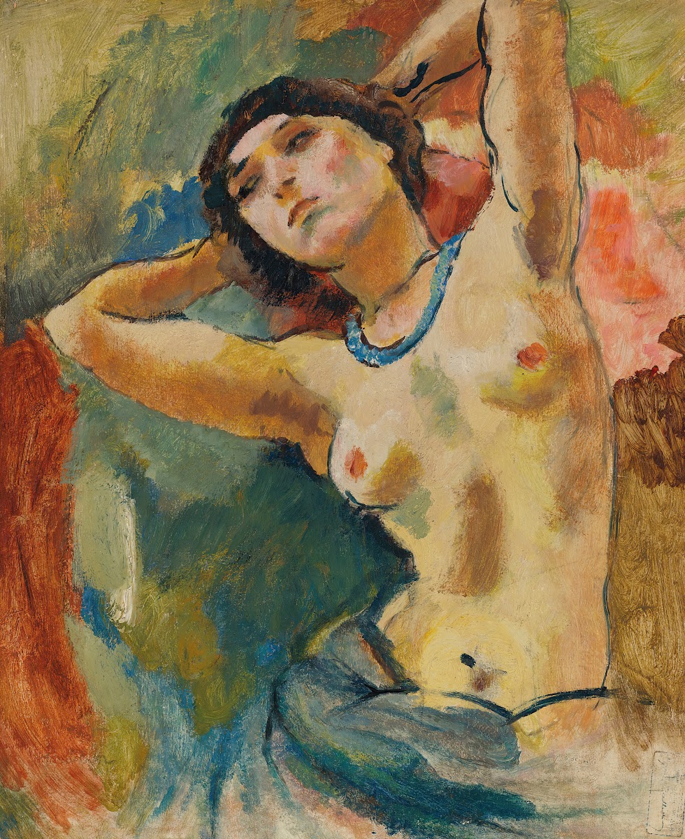 Brune Au Collier Bleu 1922
