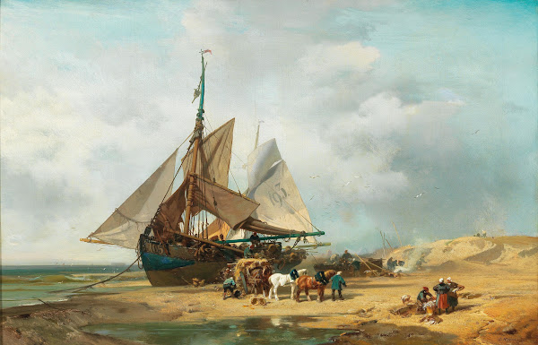 Entladung der Segelschiffe