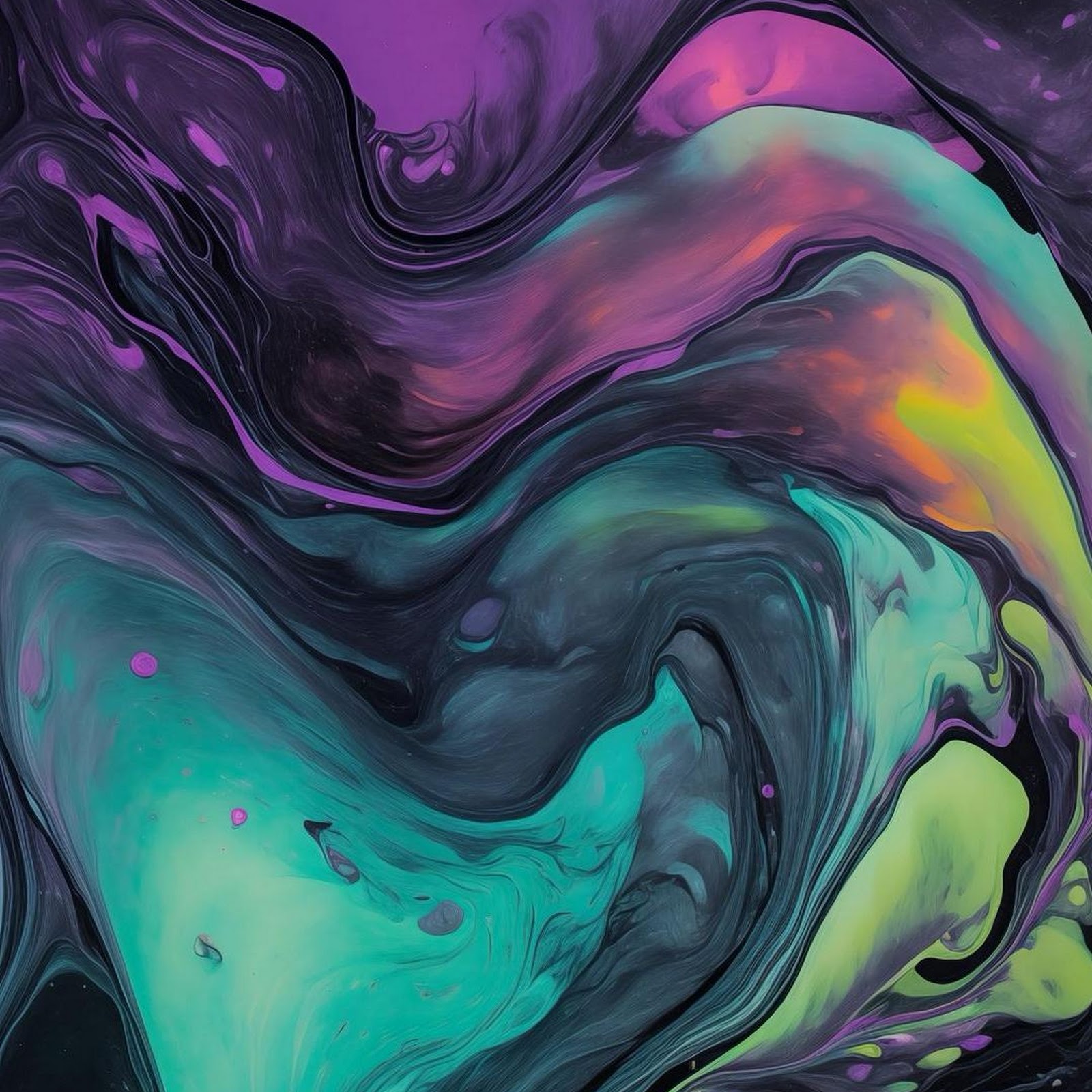 Download Abstract Fluid Paint Swirls Full HD iPhone