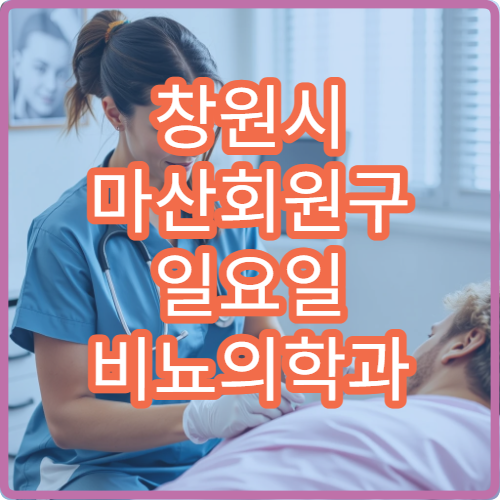 창원시 마산회원구 일요일 비뇨의학과 진료 병원 요로결석 상담 가능