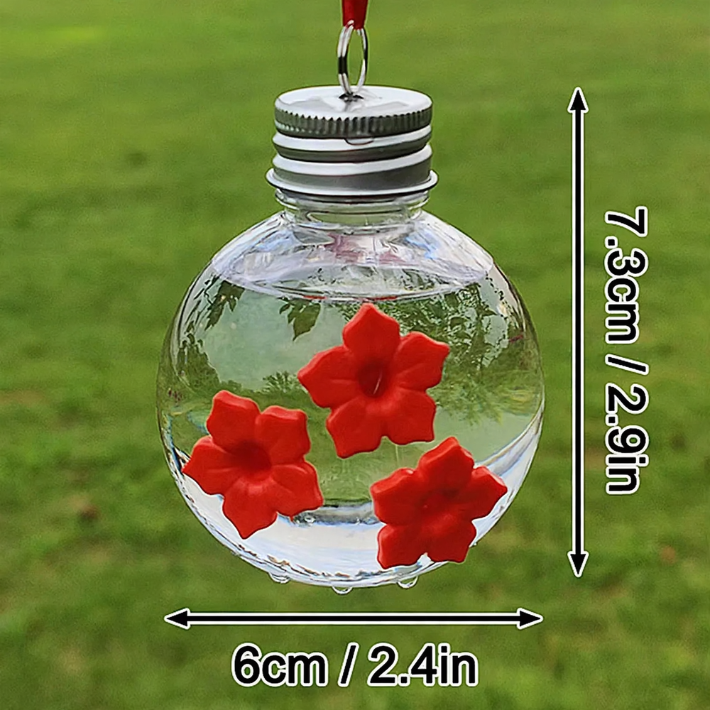 Hanging bird bath with flower design