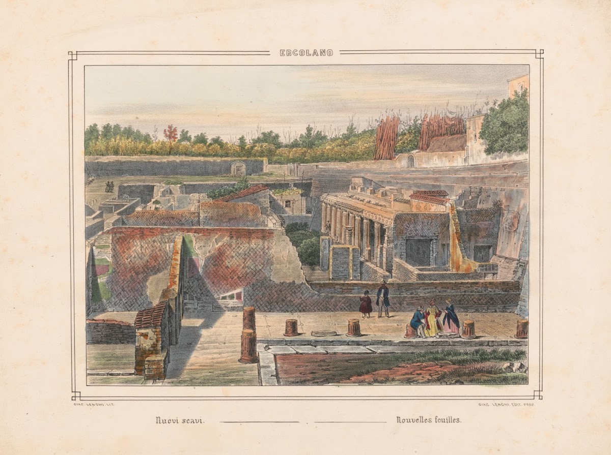 Ercolano Nuovi scavi Nouvelles fouilles 1840 1870
