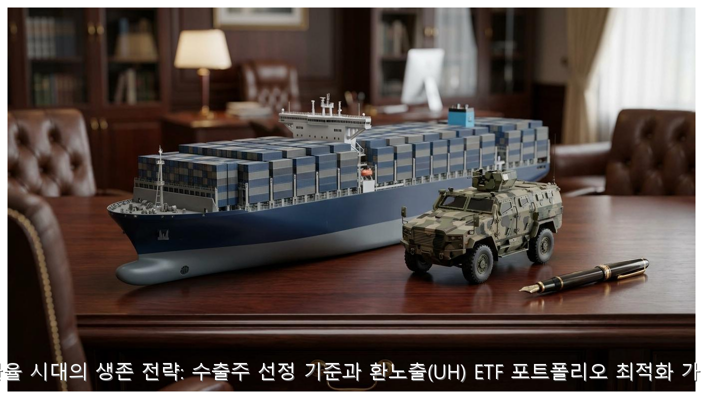 고환율 시대의 생존 전략: 수출주 선정 기준과 환노출(UH) ETF 포트폴리오 최적화 가이드 핵심 안내 및 분석 인포그래픽 (5)