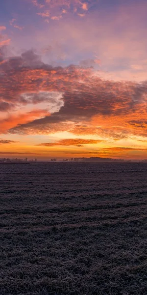 Nature, Landscape, Sunrise, Orange Sky, Poland 5K Wallpaper Background