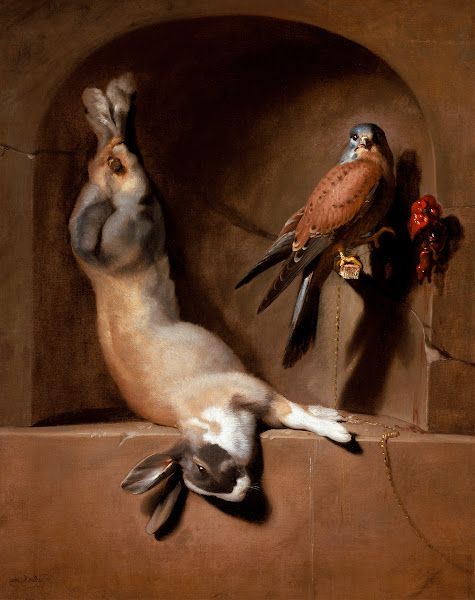 Still Life with Dead Hare and Falcon in a Niche 1678
