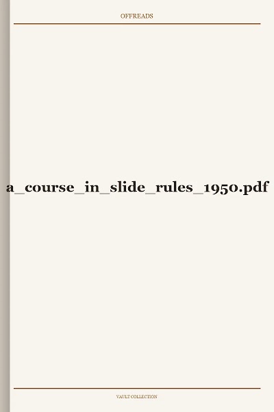 a course in slide rules 1950