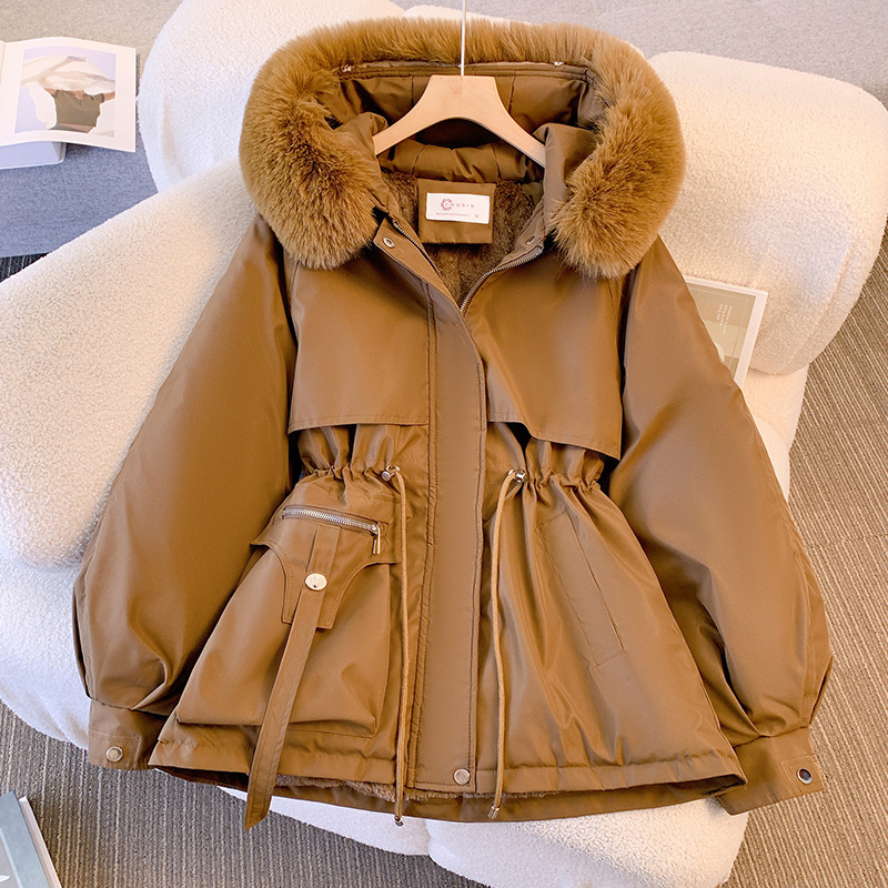 Damen-Winterjacke, tailliert, gefüttert, kurz