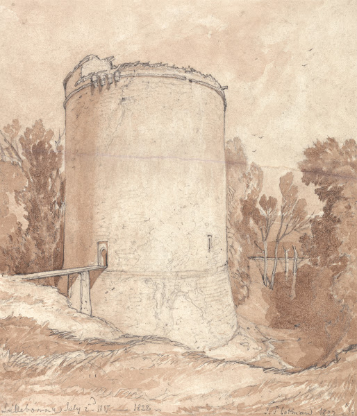 Round Tower Castle of Lillebonne Normandy 1822