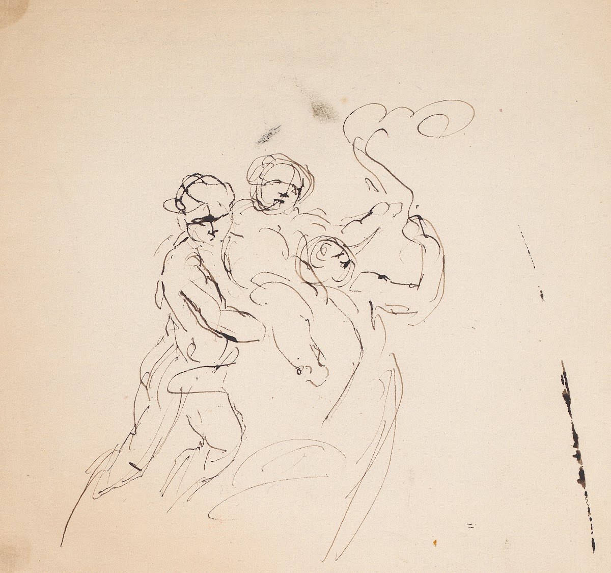 Three Figures and Balloons