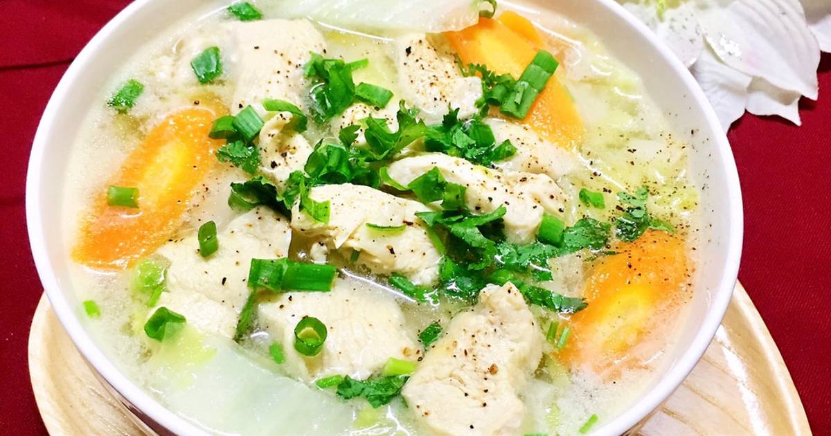 Canh Cải Thảo Nấu Thịt Gà