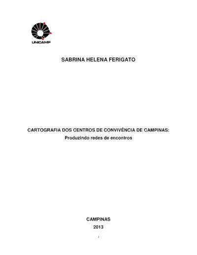 Tese. Cartografia dos centros convivência de Campinas