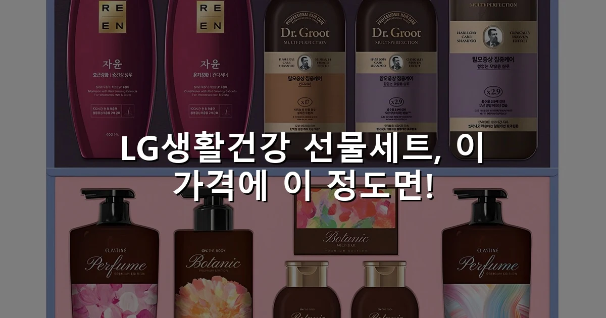 LG생활건강 선물세트, 이 가격에 이 정도면!