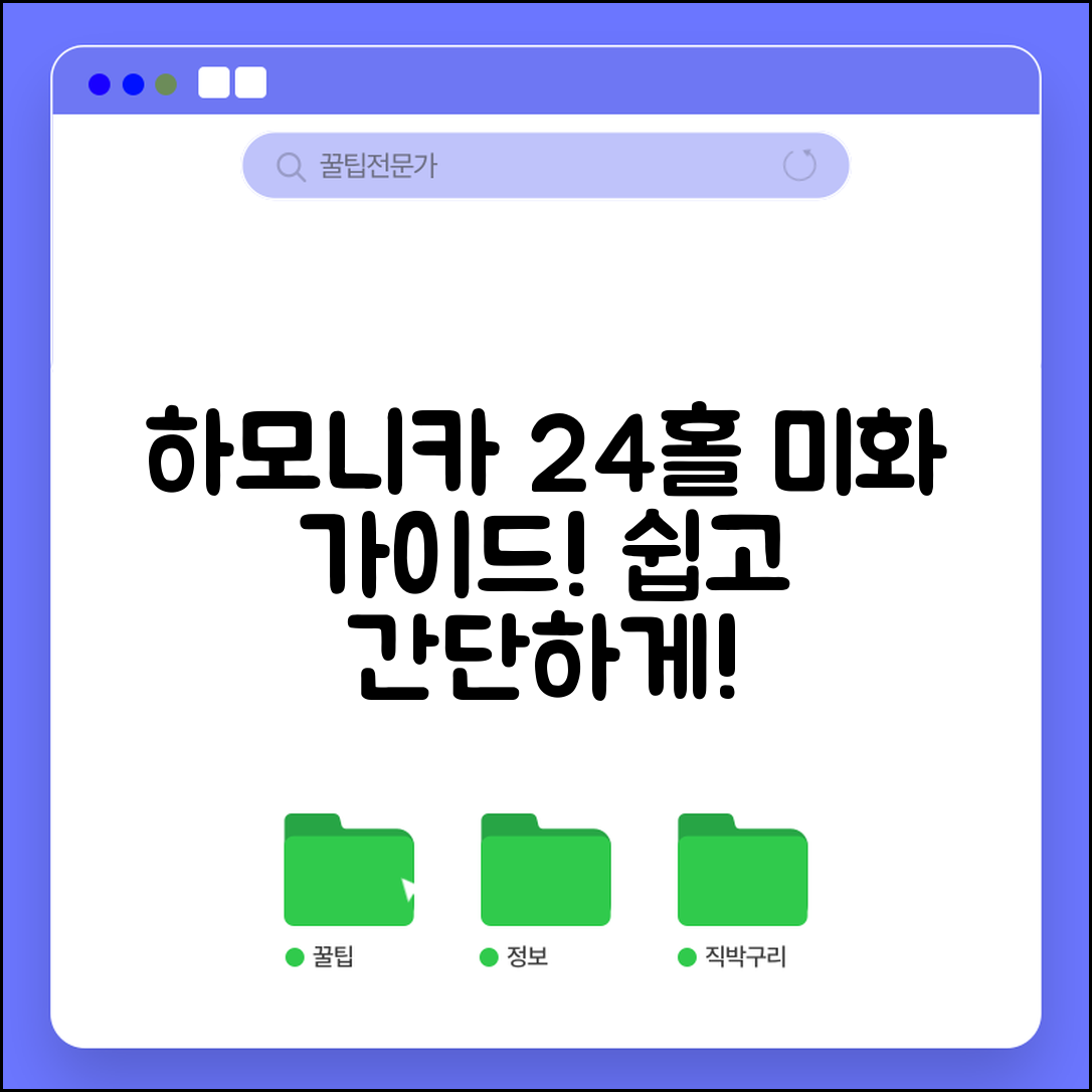 하모니카 24홀 미화, 어떻게 할까요?