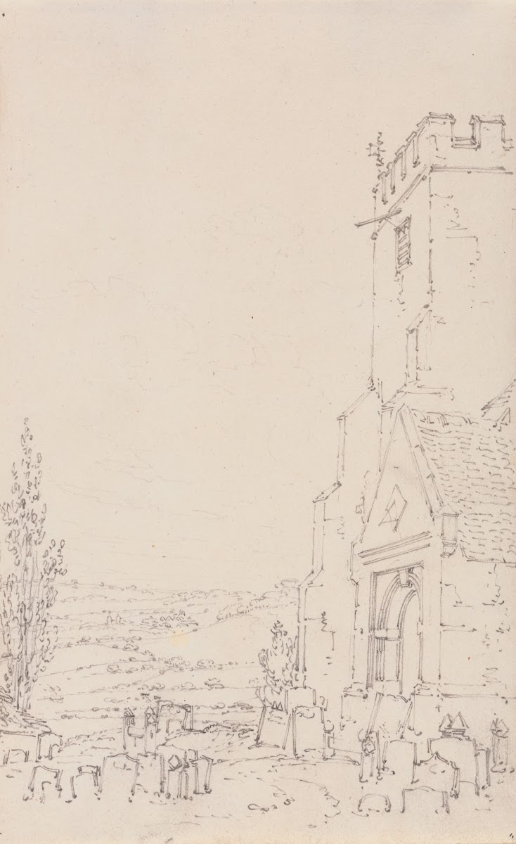 South Porch and Tower of an Unidentified Church between 1790 and 1795