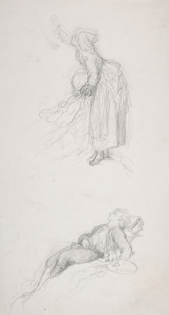 Study Of A Standing Woman With A Sitting Man Study Of A Resting Artist 183080
