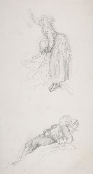 Study Of A Standing Woman With A Sitting Man Study Of A Resting Artist 183080