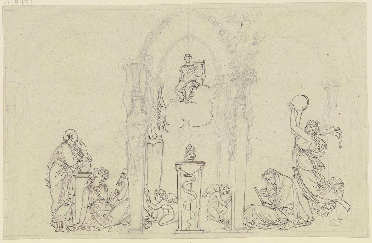 Apollo and the muses ca 1810