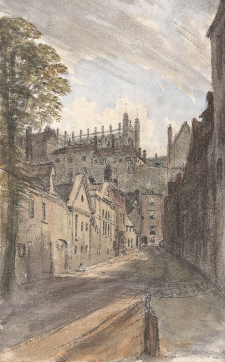 St Georges Chapel and The Castle Wall From Bier Lane July 18 1832 1 pm 1832
