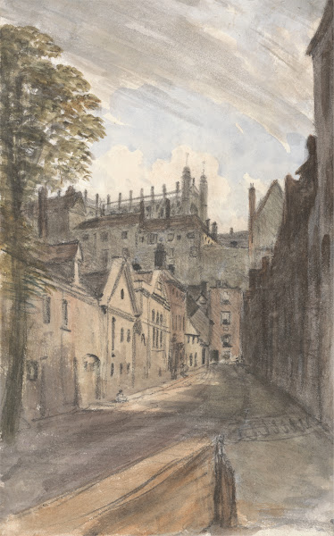St Georges Chapel and The Castle Wall From Bier Lane July 18 1832 1 pm 1832