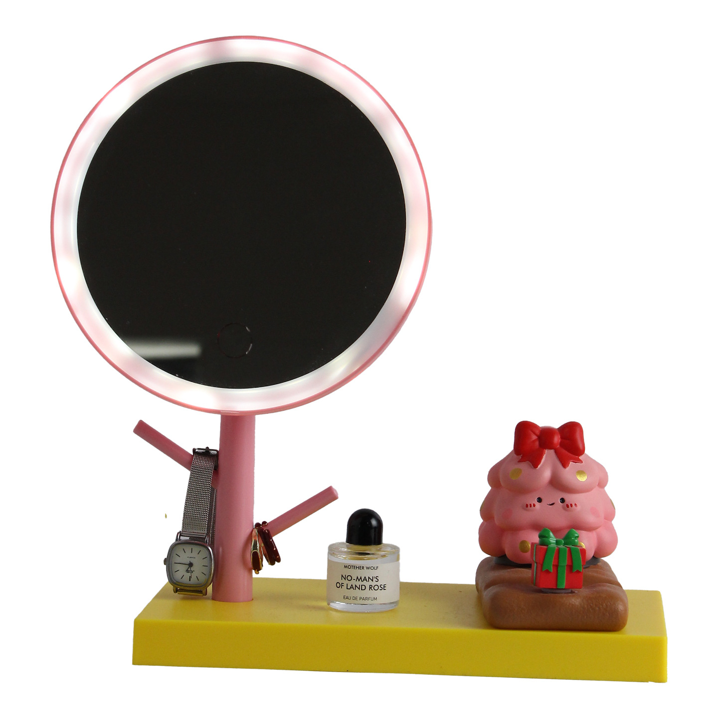 LED Makeup Mirror with Smartphone Stand
