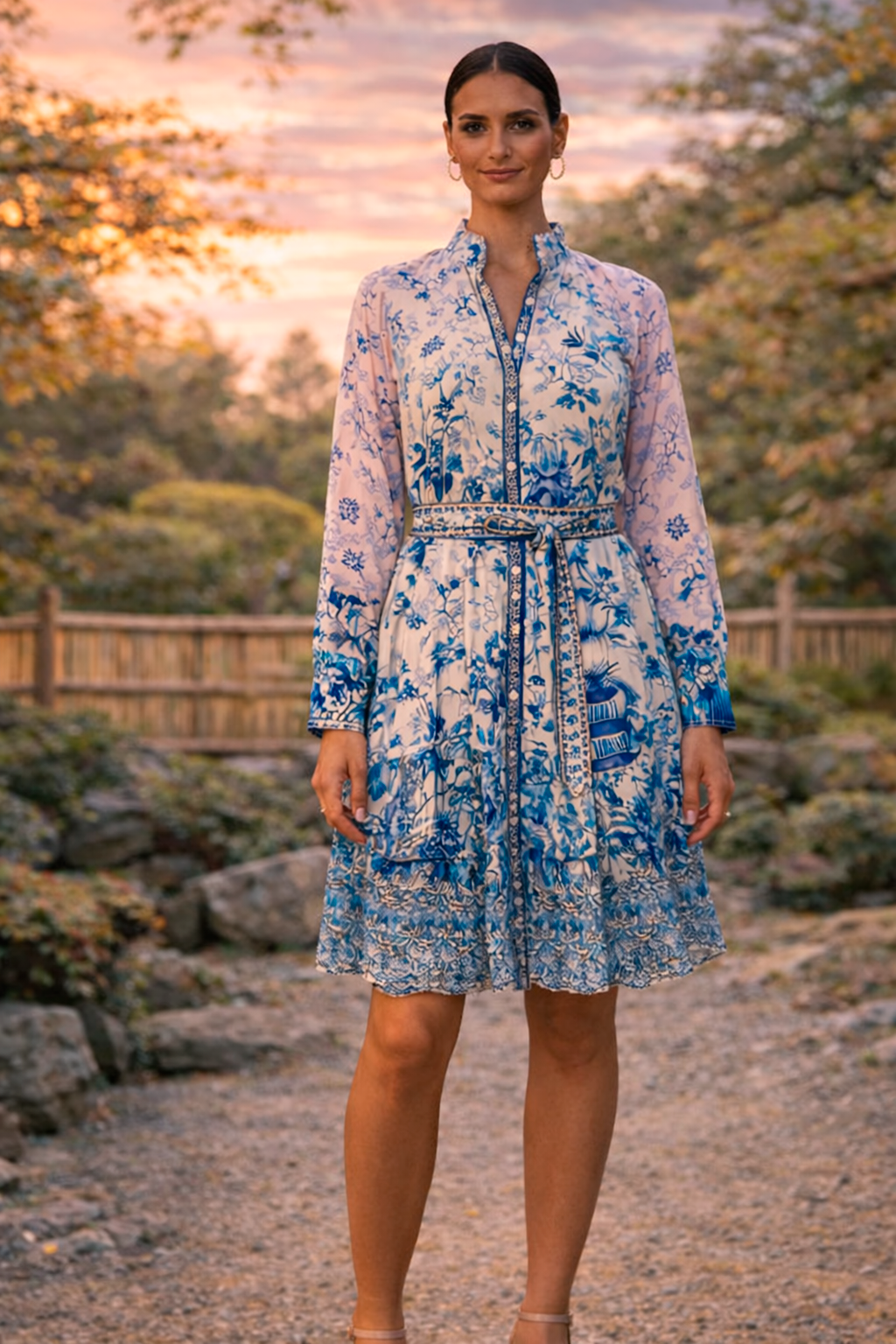 Azure Bloom Dress