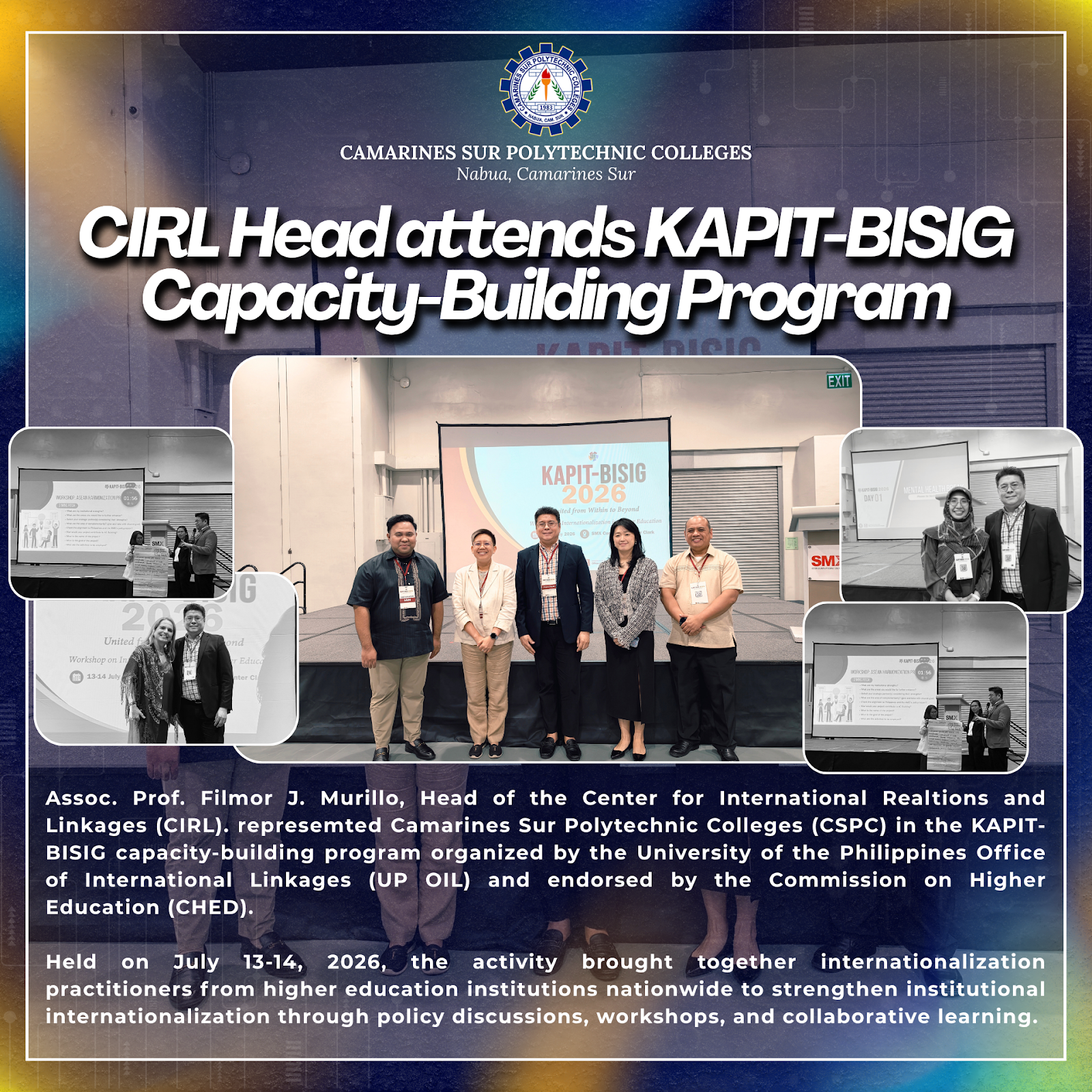 CIRL Head attends KAPIT-BISIG Capacity-Building Program