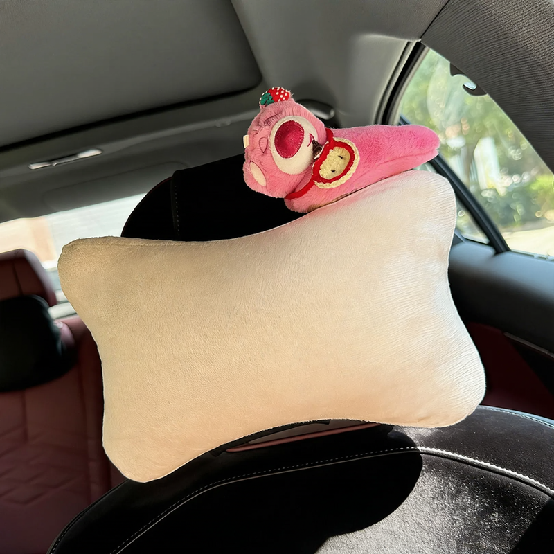 Car pillow with cartoon design, cotton