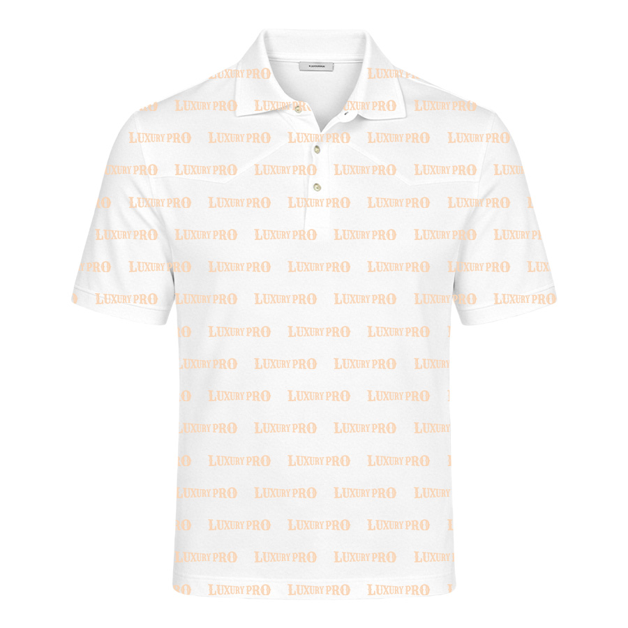 AOP Alloy Button Double Layer Lapel Short Sleeve Polo