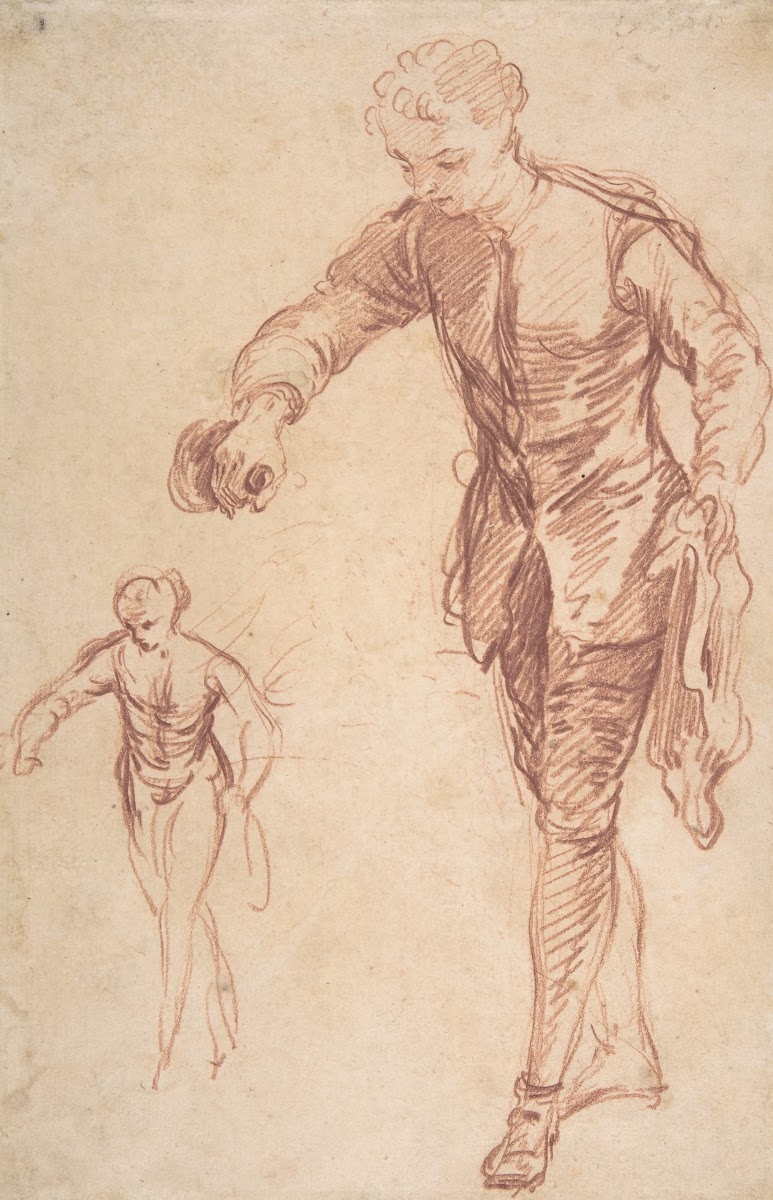 Study of a Valet Pouring Wine ca 1723