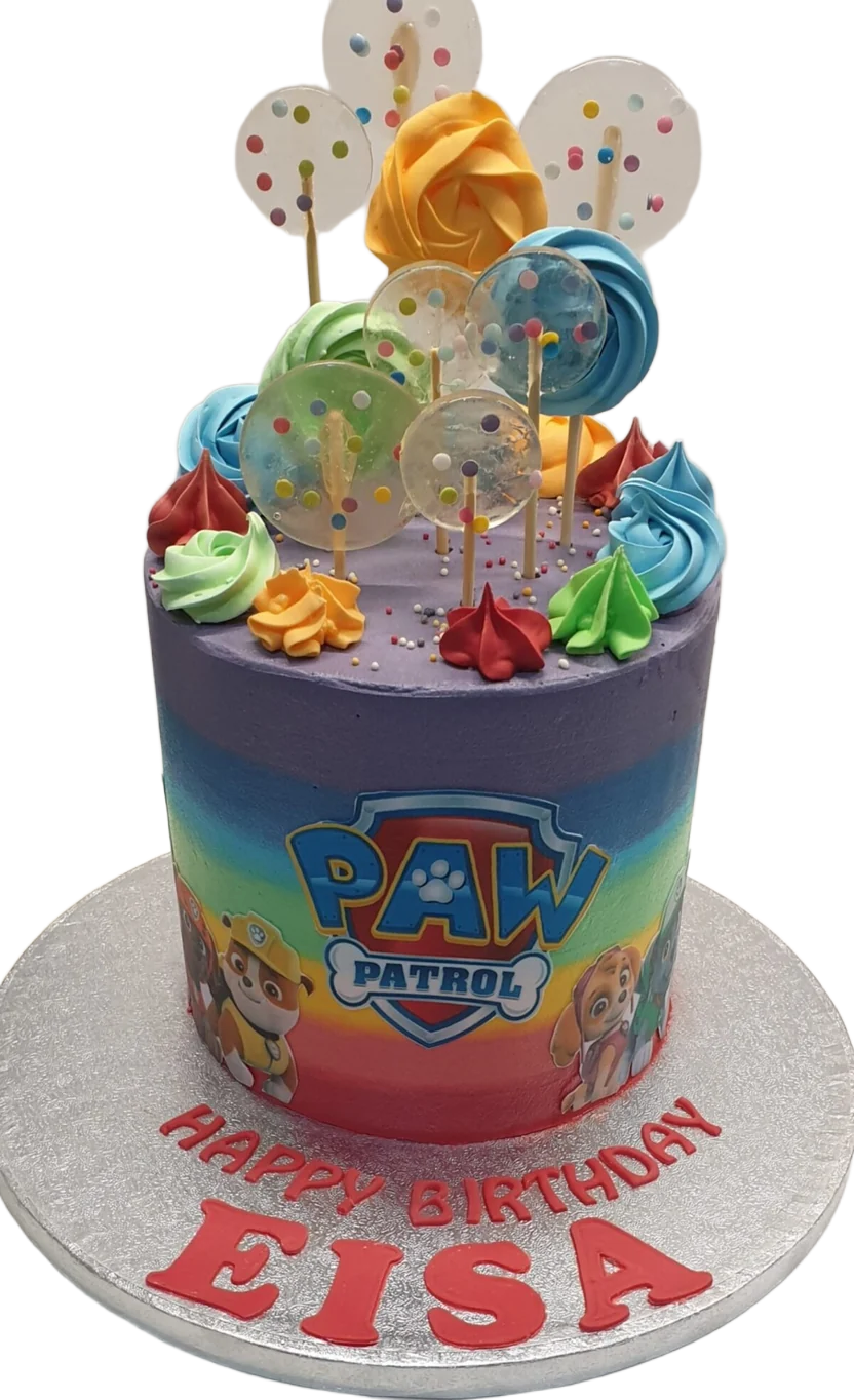 Paw Patrol Rainbow Buttercream Cake CB-NC382