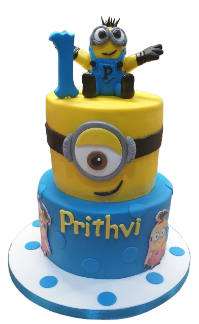 Minion 2 Tier Birthday Cake CB-NC472