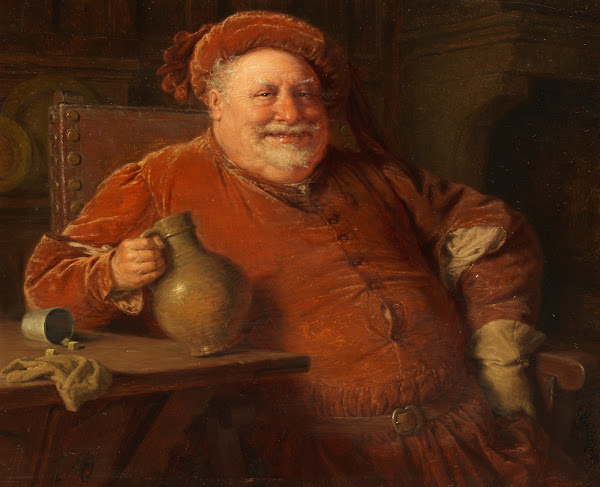 Falstaff Mit Krug Und WüRfelspiel 1890 1900