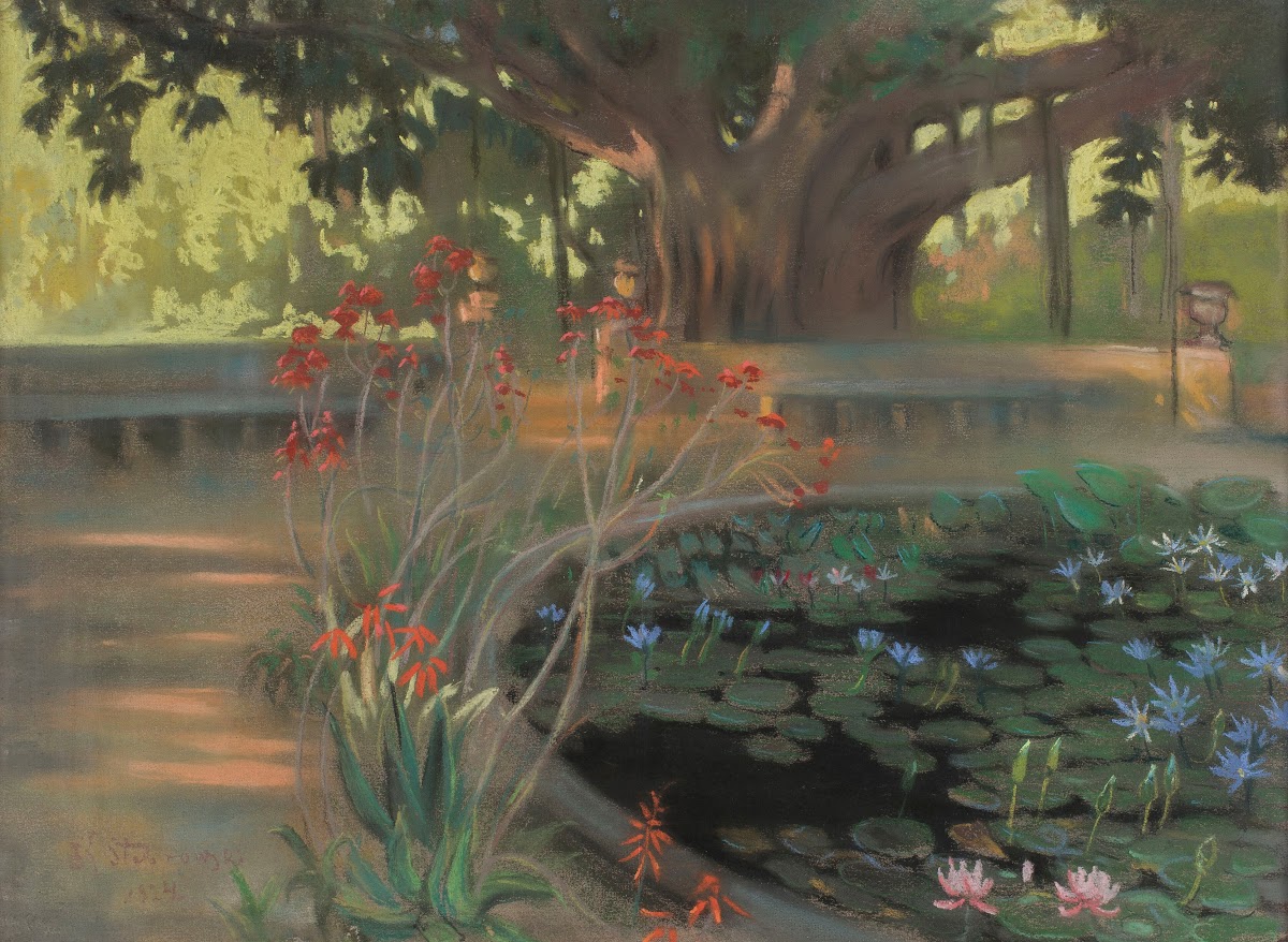 Lotuses in a park in Palermo 1924