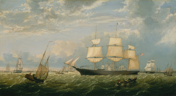 The Golden State Entering New York Harbor 1854