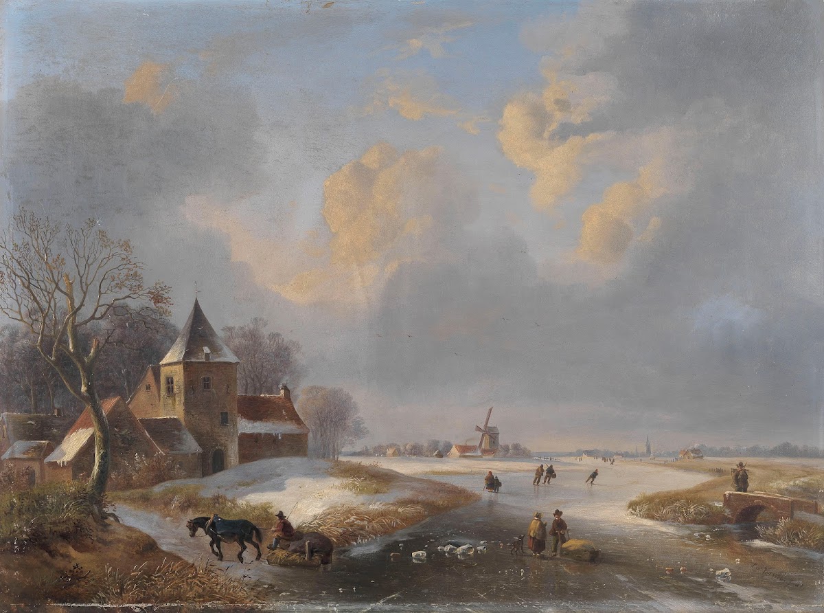 Winter Landscape with Ice Skaters 1841