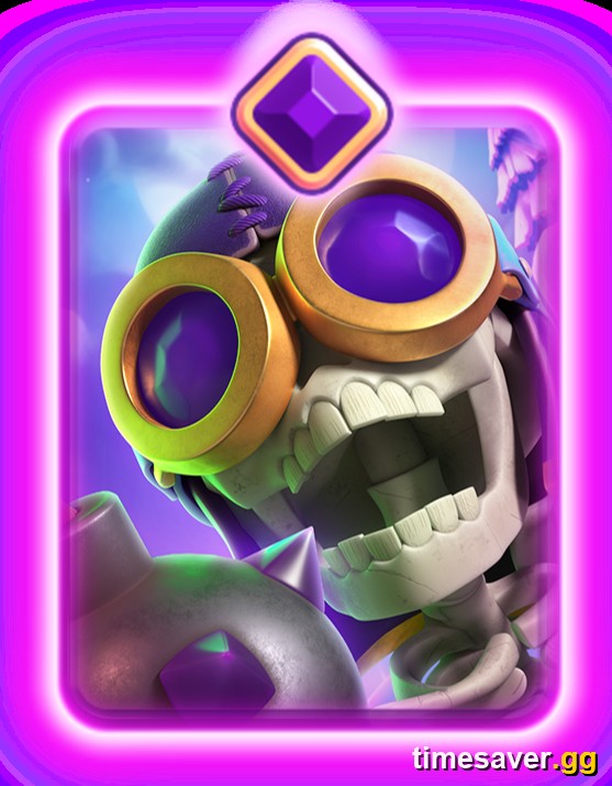 Evolved Bomber card render in Clash Royale, buffed to a 3-tile bomb bounce in September 2026