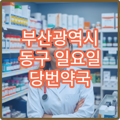 부산광역시 동구 일요일 당번약국 오늘 영업 중 근처 문 연 약국 실시간 확인