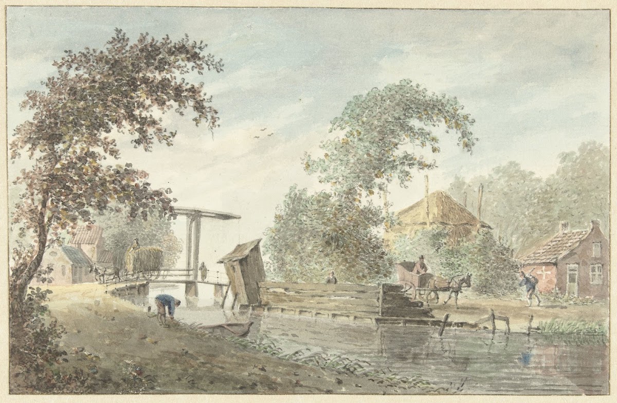 Boerderij aan een vaart met een ophaalbrug 1757   1822