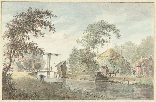 Boerderij aan een vaart met een ophaalbrug 1757   1822