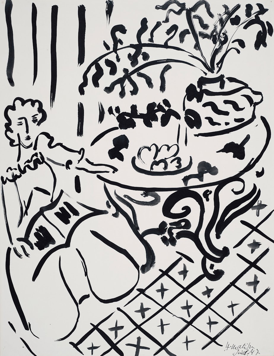 Fille Assise À Table 1947