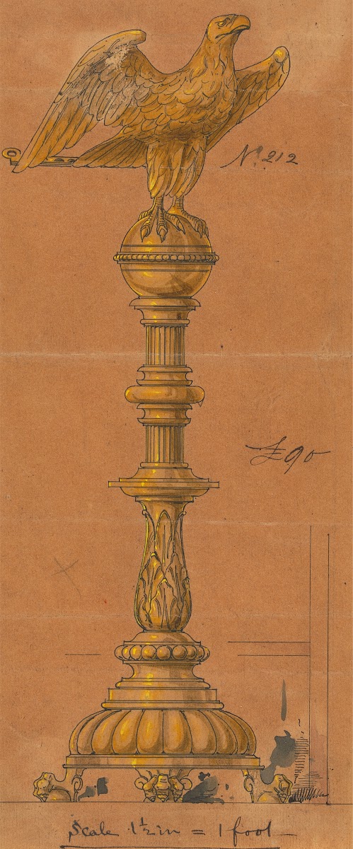 Design executed for Jones and Willis metal and wood workers and church furniture