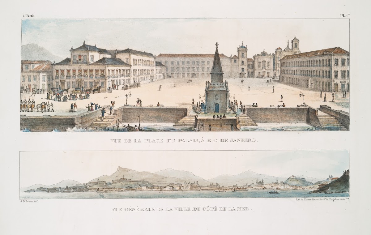 Vue de la Place du Palais à Rio de Janeiro Vue générale de la ville du côte de l