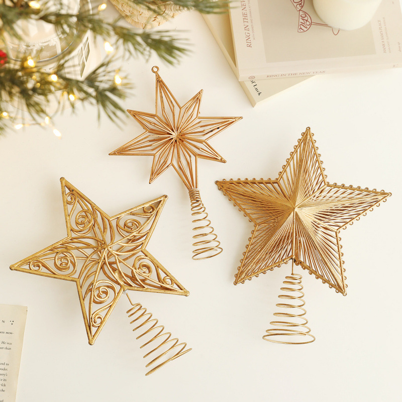Weihnachtsbaum-Spitzenstern, strahlenförmiges Design