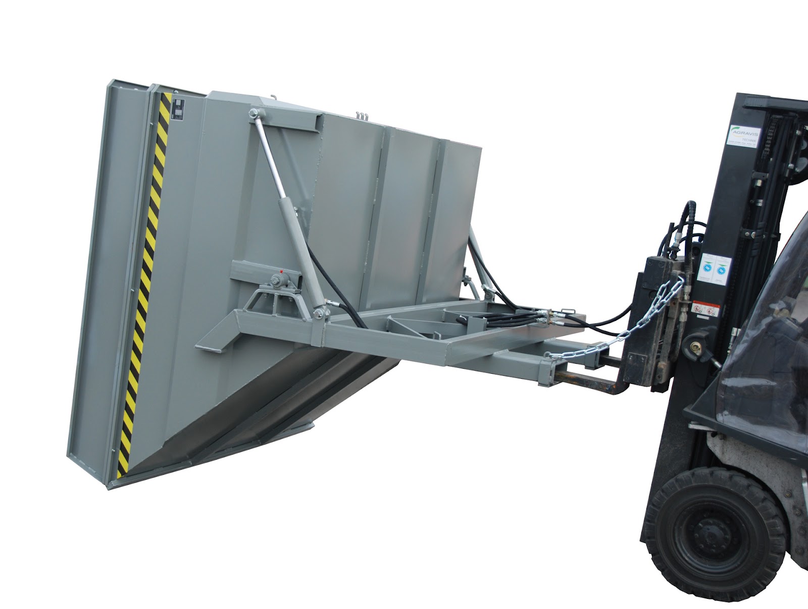 Kiepcontainer BKC-H 400, gelakt, Muisgrijs
