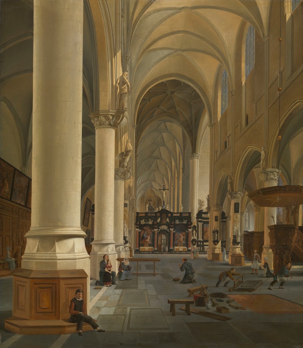 Interior Of St Pauls Church In Antwerp 1825
