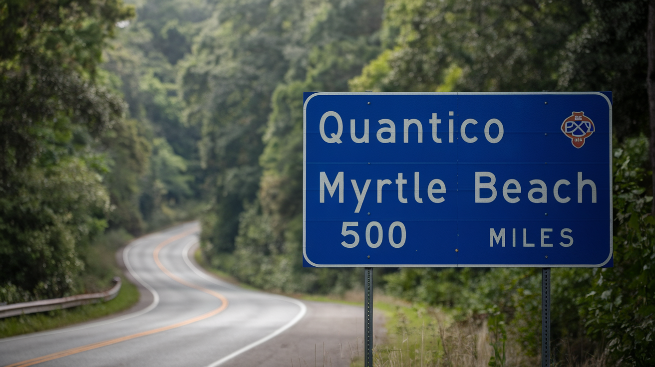Distance and Travel Tips from Quantico to Myrtle Beach