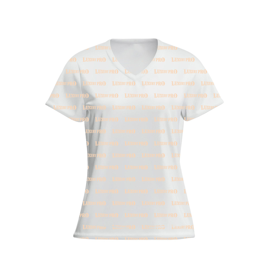 AOP Jacquard V Neck T Shirt
