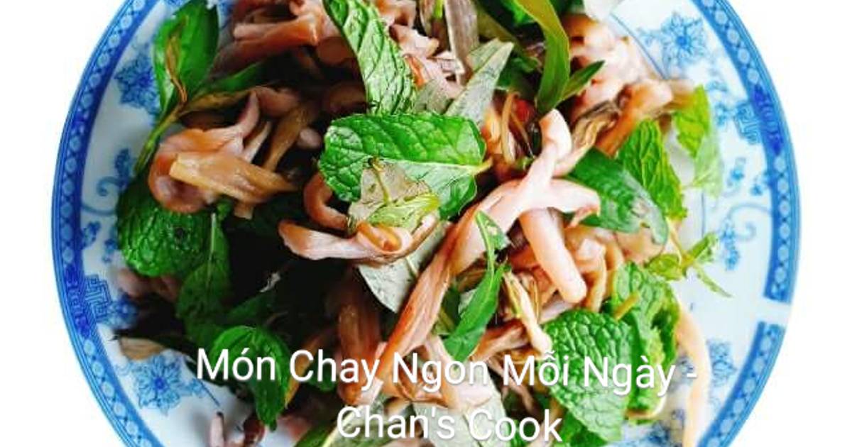 Thân môn muối chua chấm nước tương chay