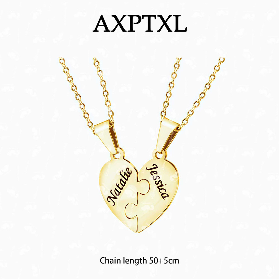 Heart Puzzle Name Necklace
