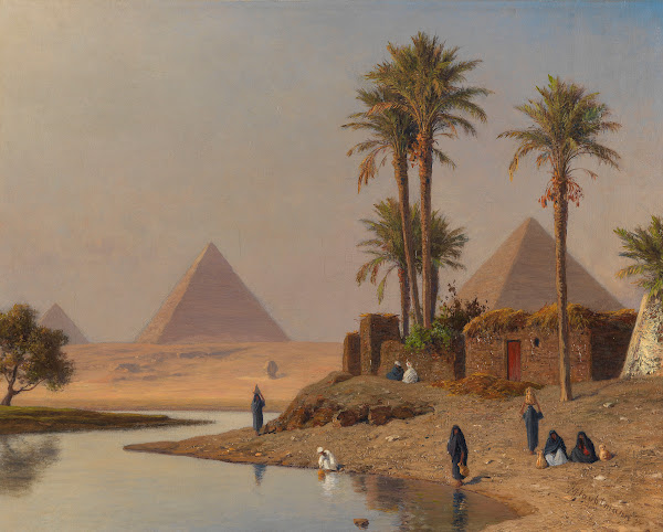 Die Pyramiden bei Gizeh 1880